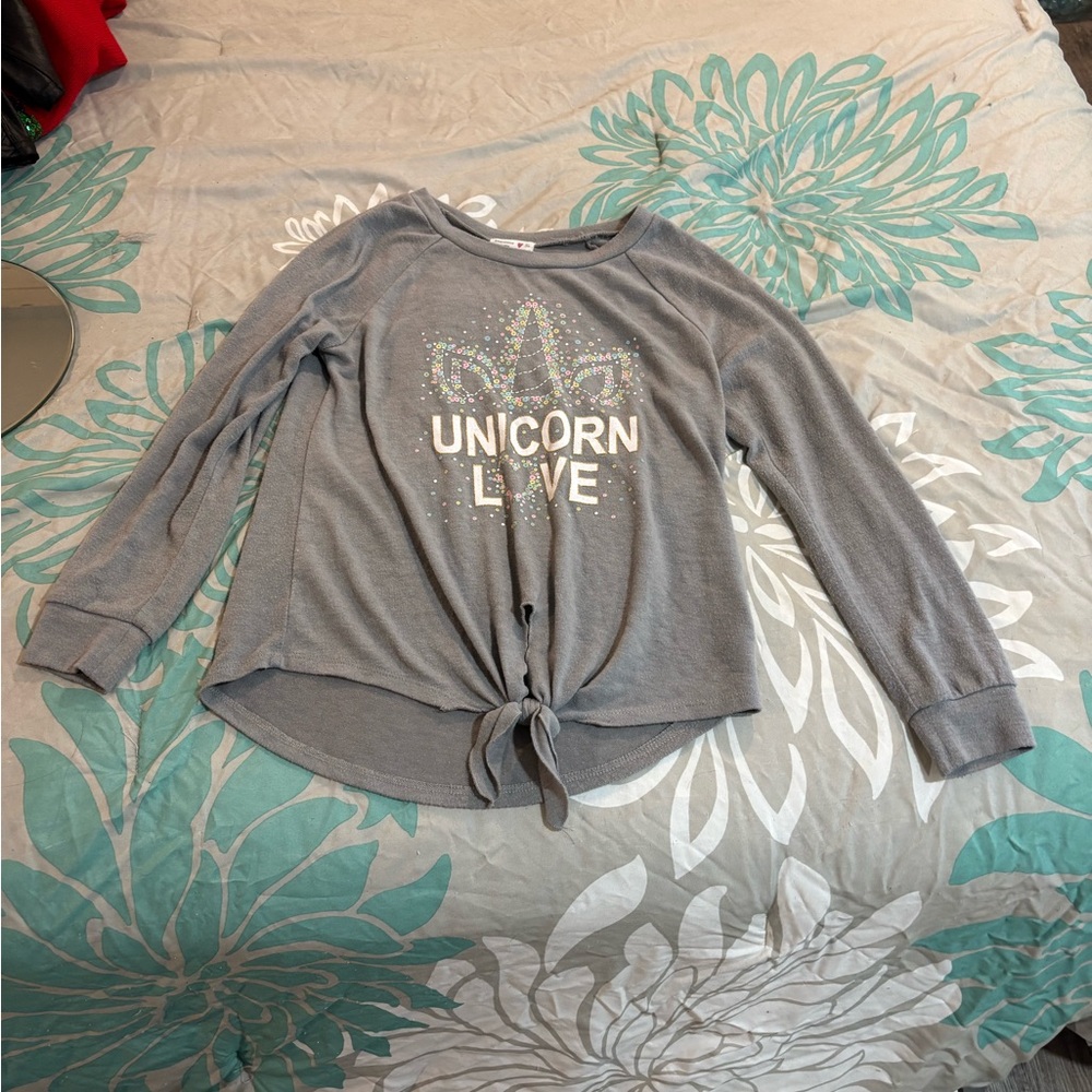 Unicorn Live Gray Kids Shirt